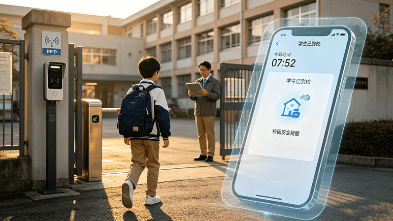 从“刷卡拥堵”到“秒级通行”：一张RFID电子校徽如何让校园管理有迹可循？