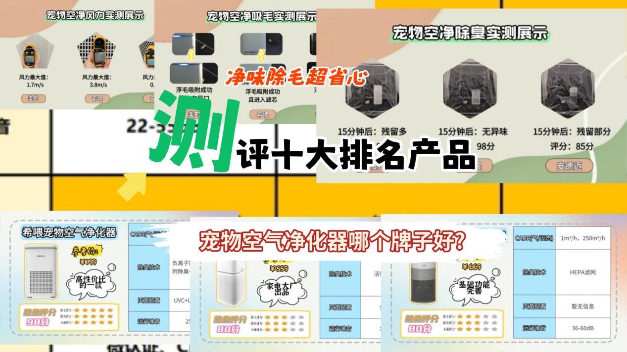 宠物空气净化器哪个牌子好？十大排名精选测评，净味除毛超省心