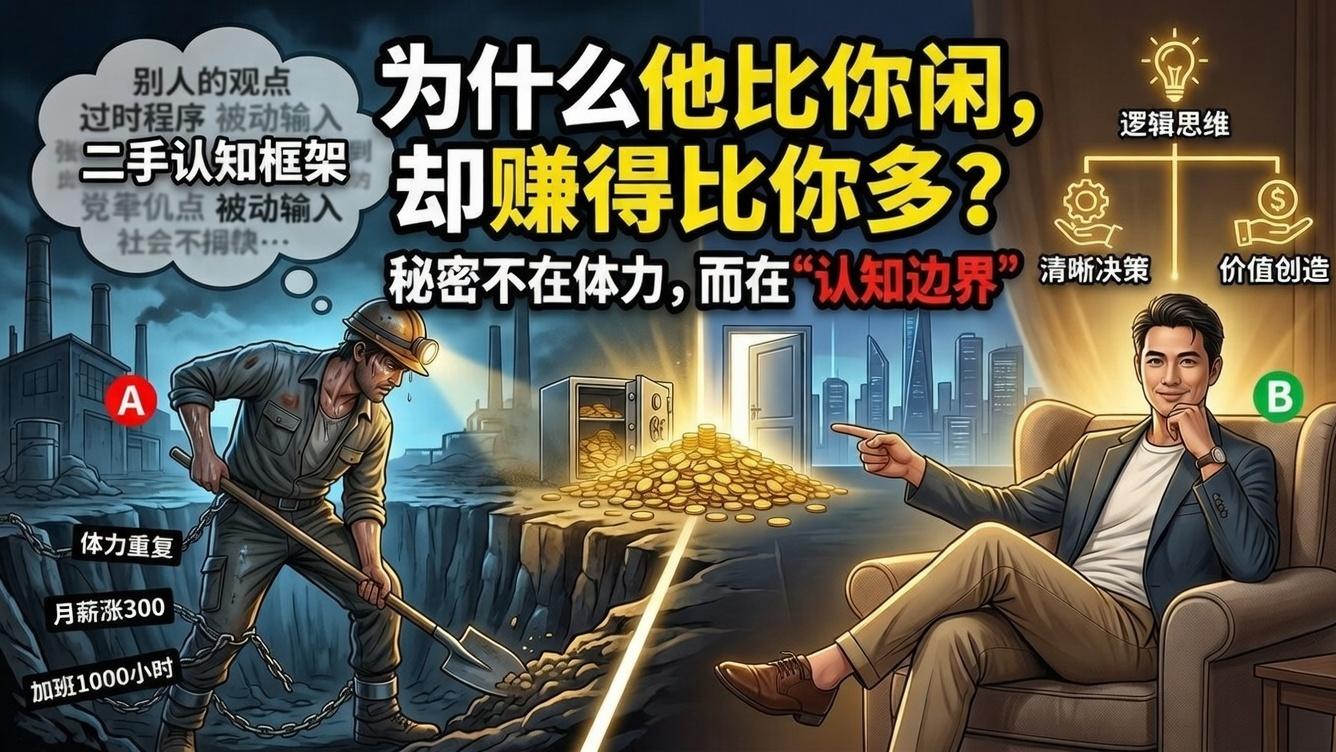 为什么他比你闲，却赚得比你多？秘密不在体力，而在“认知边界”