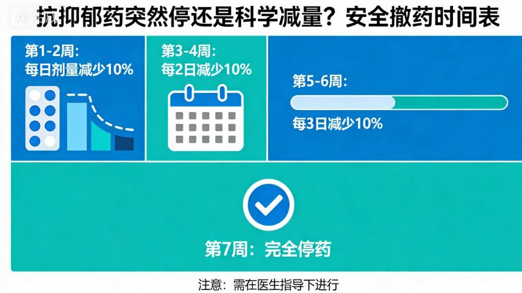 抗抑郁药突然停还是科学减量？一篇教你安全撤药的时间表。