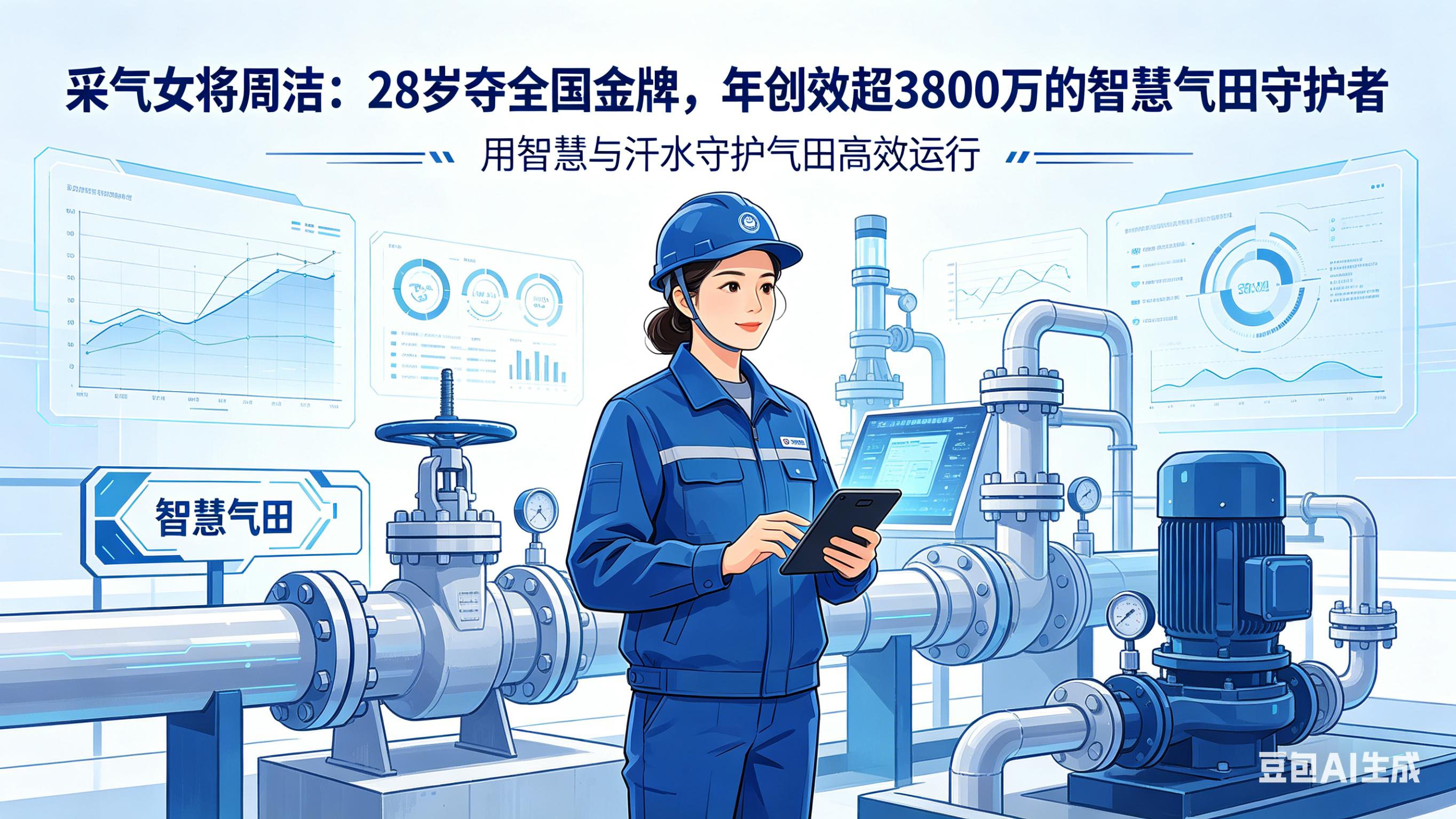 采气女将周洁：28岁夺全国金牌，年创效超3800万的智慧气田守护者