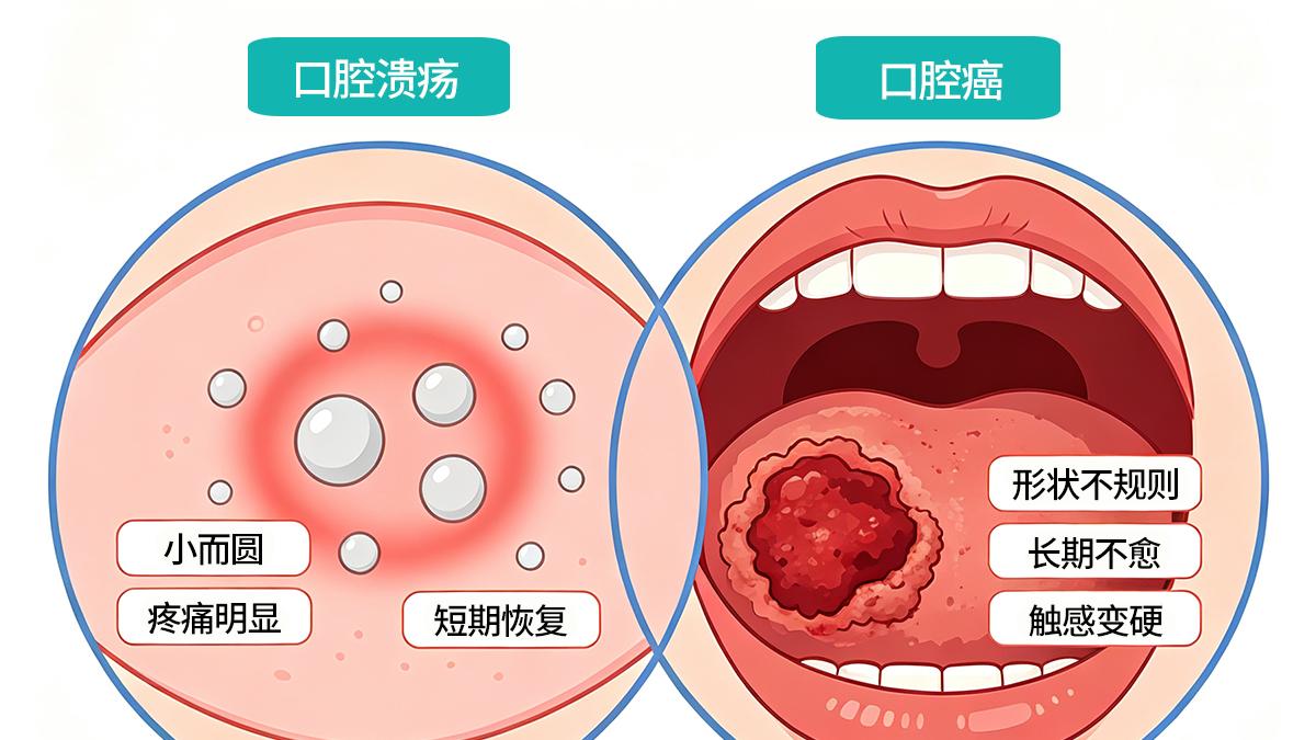 经常口腔溃疡容易得癌？医生提醒：这些症状要注意