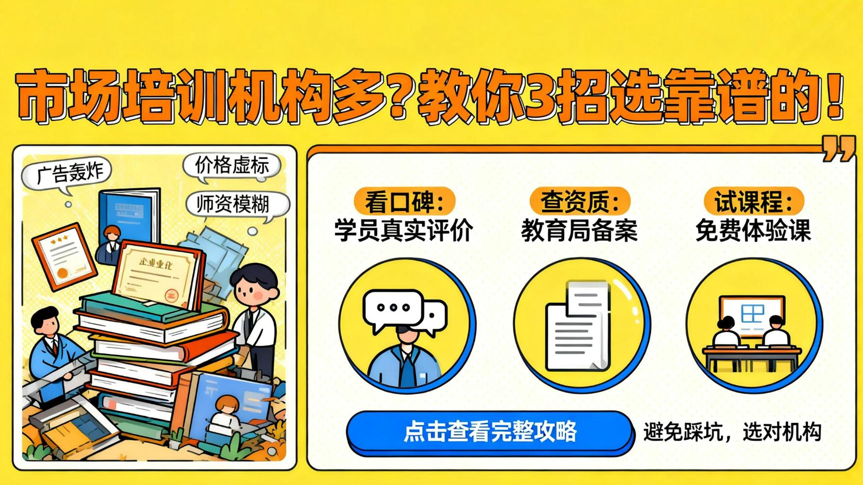 市场培训机构这样多，该如何选择靠谱的机构