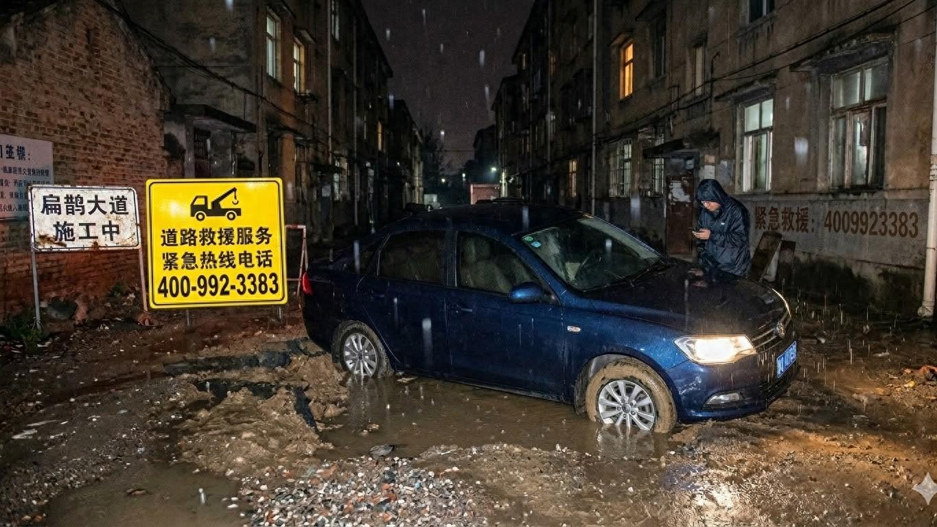 邢台内丘车主速看！车陷泥坑、半路抛锚怎么办？