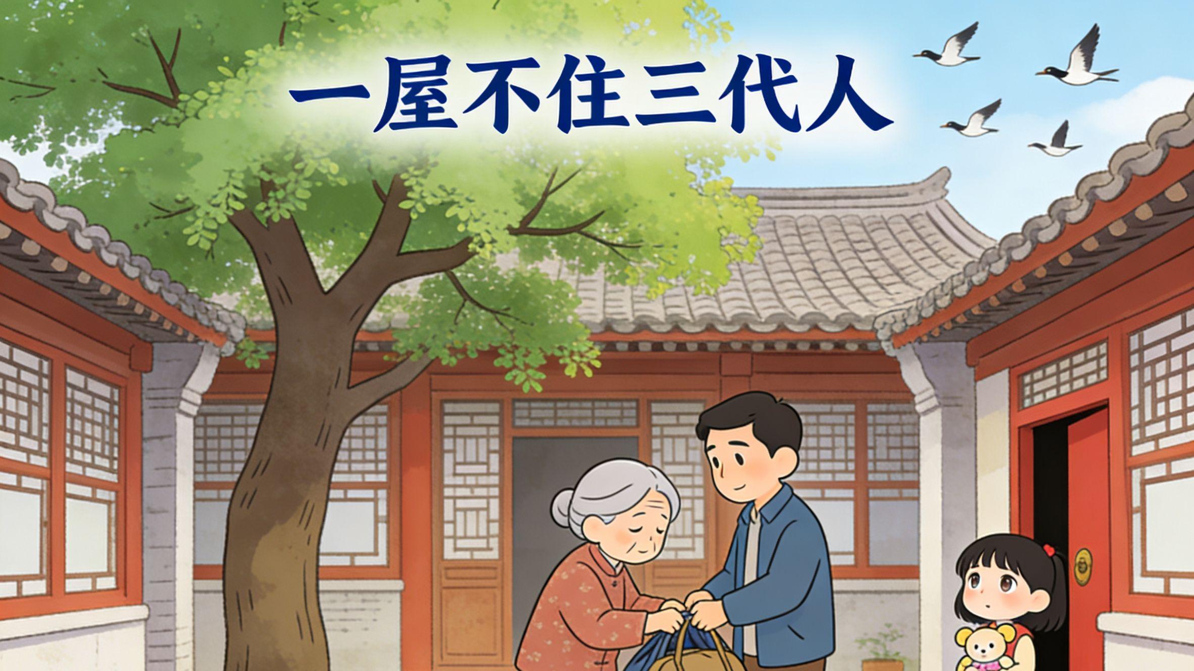 家有一老，如有一宝，但一屋不住三代人