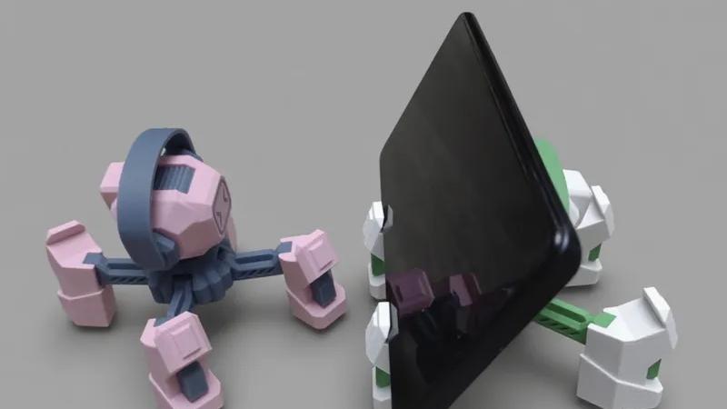3D打印手机支架机器人手板模型-齐乐手板