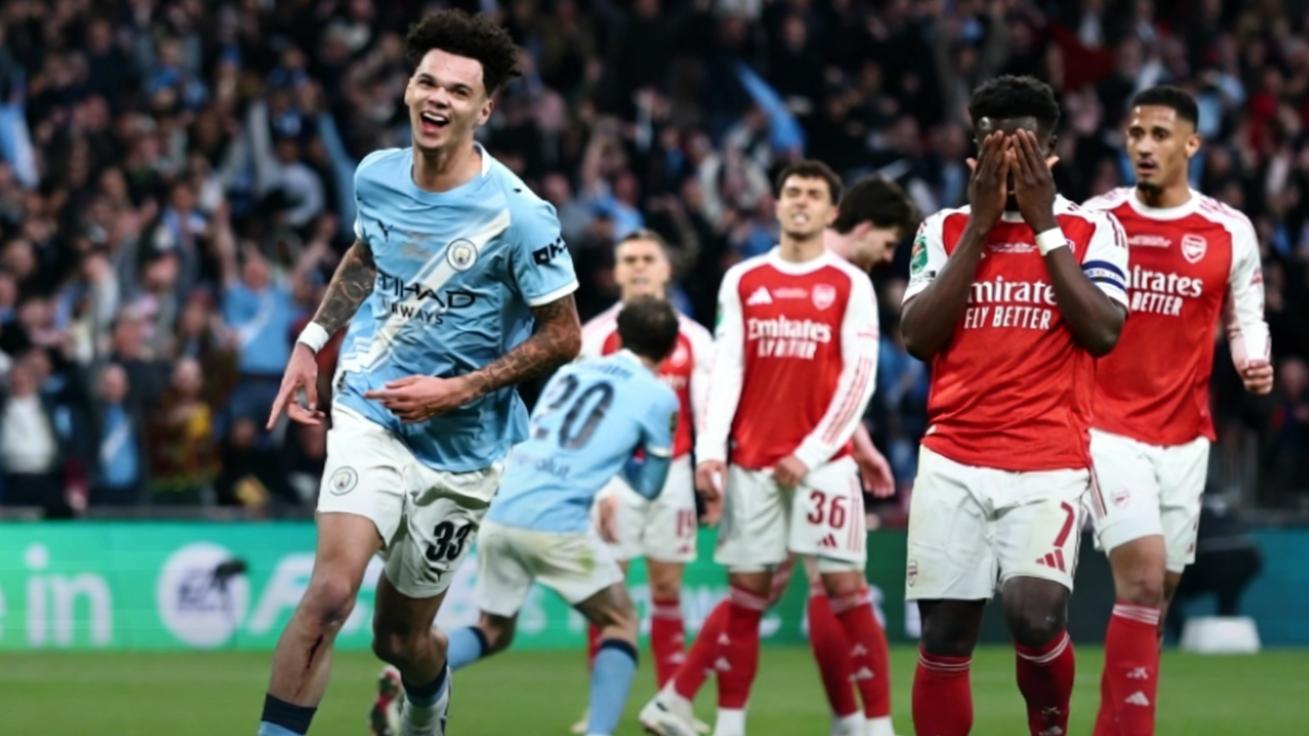 曼城2-0力克阿森纳，赛季首冠，瓜帅执教第40冠，队史第9座联赛杯！