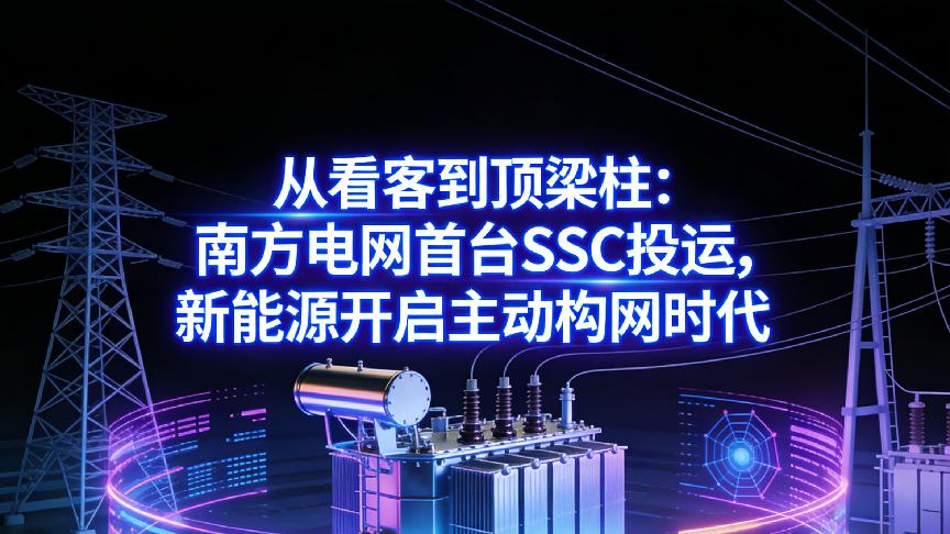 从看客到顶梁柱：南方电网首台SSC投运，新能源开启主动构网时代