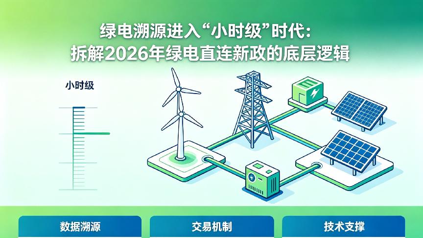绿电溯源进入“小时级”时代：拆解2026年绿电直连新政的底层逻辑
