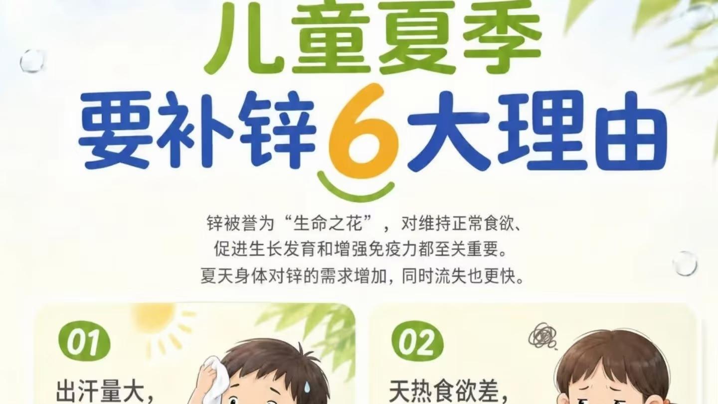 儿童夏季为什么要补锌