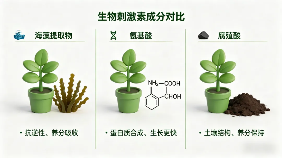 海藻酸、氨基酸、腐植酸——三大特肥原料到底有什么区别？