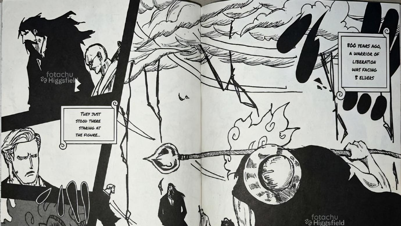 海贼王1174话情报，伊姆的回忆开始，乔伊波伊大战年轻的五老星