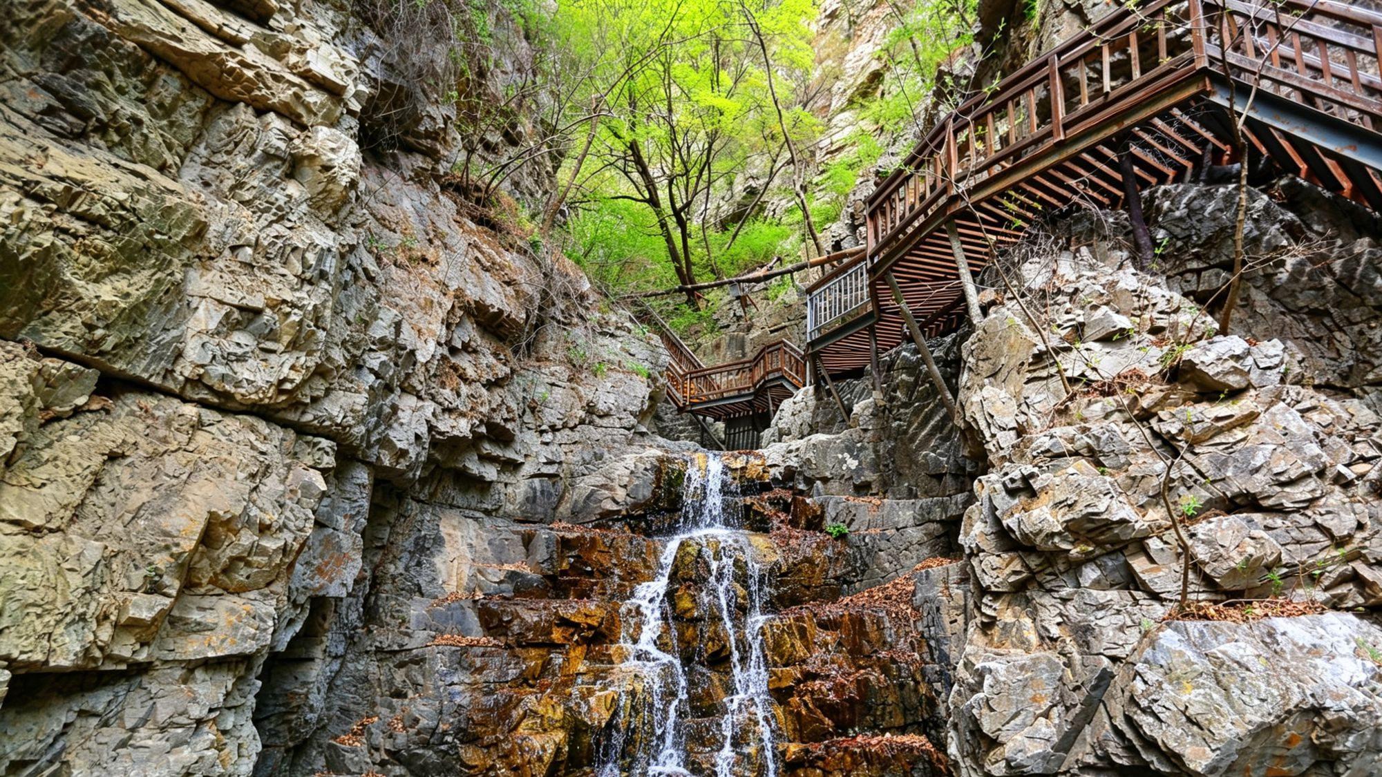 承德兴隆天子山，云绕绝壁，风栖林海，这里是京津冀周边游好去处