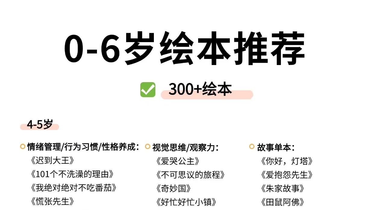 0-6岁绘本大合集，坚持阅读静待花开