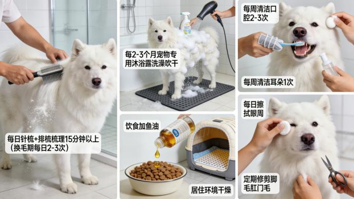 雪域微笑天使——萨摩耶犬全方位深度解析