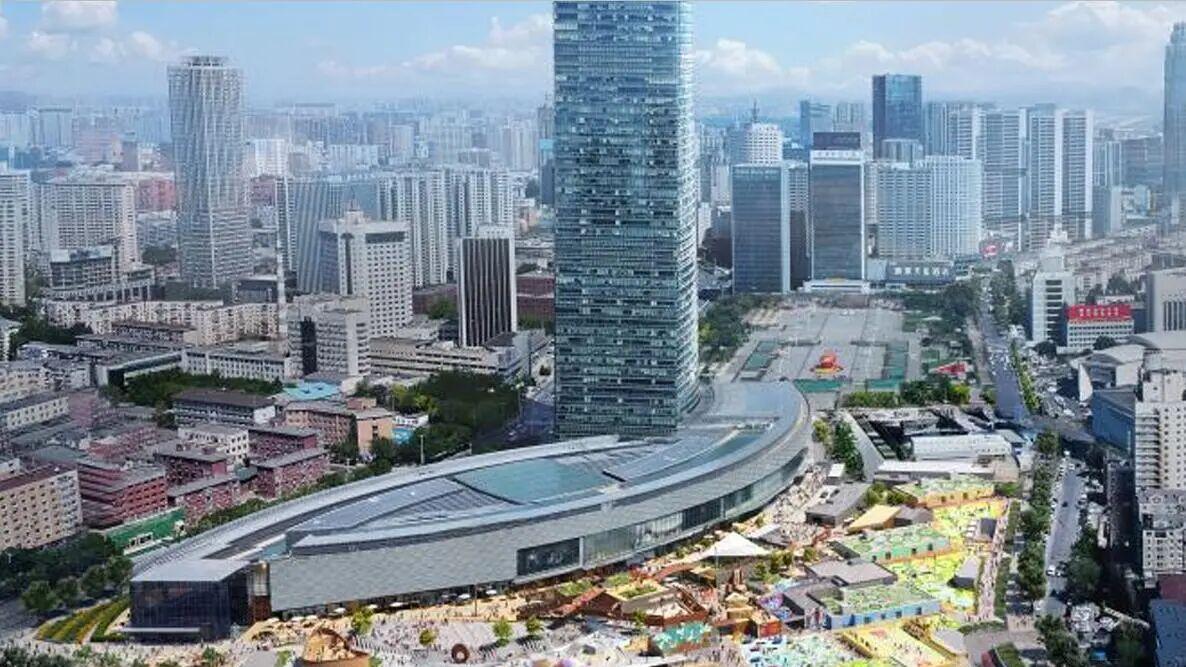 沈阳市府恒隆广场二、三期项目现场再现工人