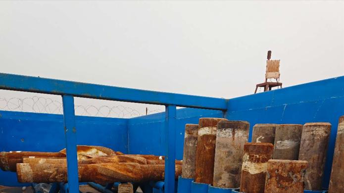 渤海钻探钻井队自制收纳架