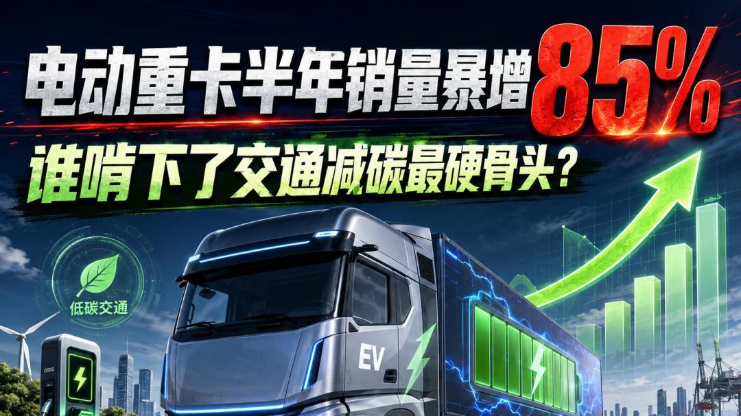 电动重卡半年销量暴增85%，谁啃下了交通领域减碳最硬的骨头？