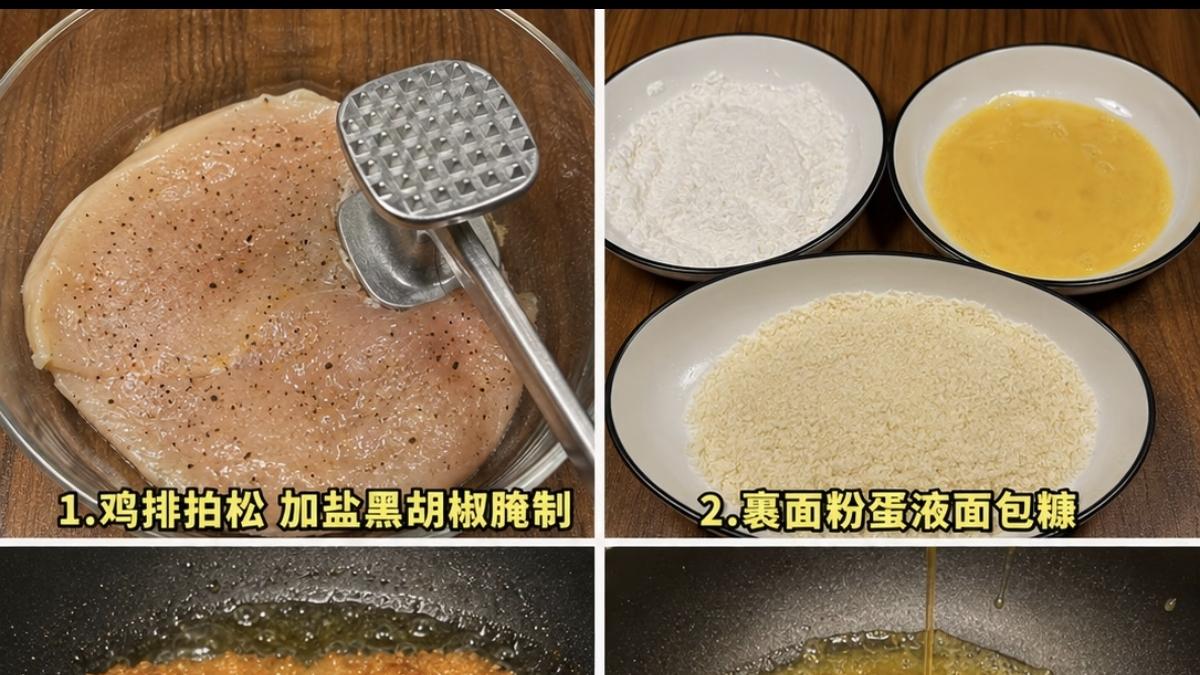 一口爆汁蜂蜜，黄油脆皮鸡排好吃到舔手指