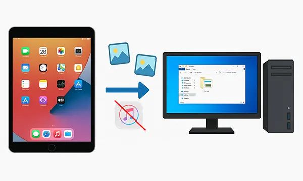 如何在没有iTunes的情况下将照片从iPad 传输到PC