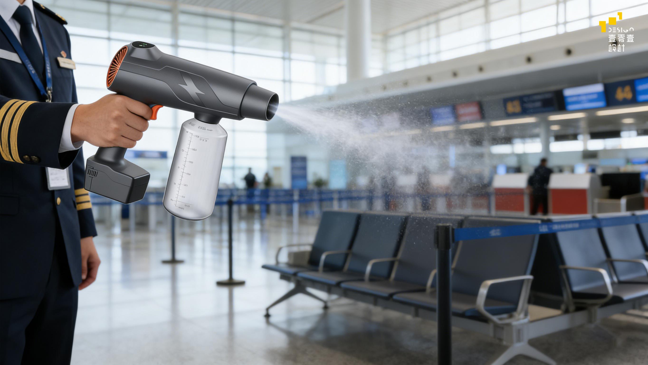 壹零壹工业设计便携式消毒器全案设计，手持雾化消杀设备研发解析