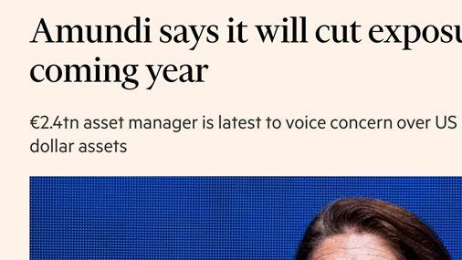 欧洲最大资管公司东方汇理表示，未来一年将减少对美国的投资