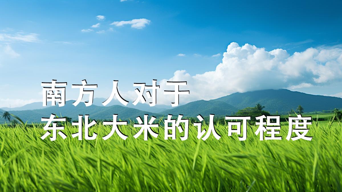 南方人对于东北大米的认可程度