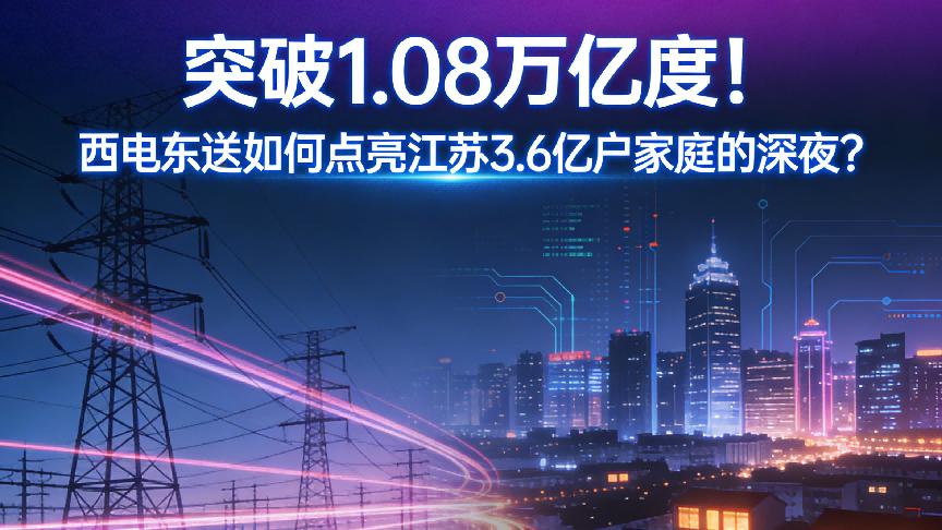 突破1.08万亿度！“西电东送”如何点亮江苏3.6亿户家庭的深夜？