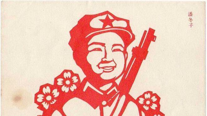 70 年代红色剪纸里的英雄群像 儿时的学习榜样