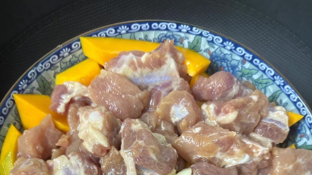 一百道减脂年夜饭之南瓜蒸排骨