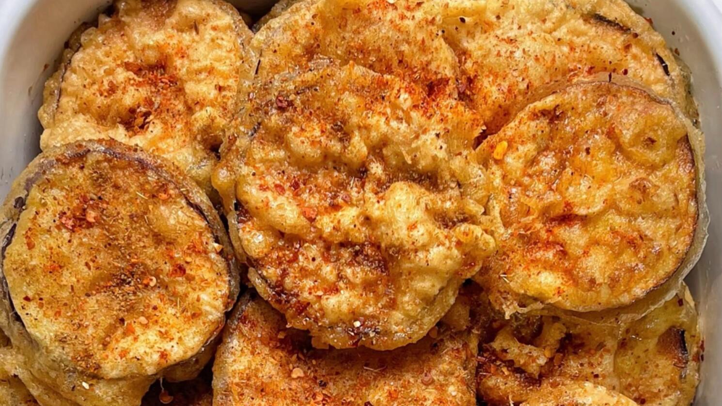 香炸茄子盒：外酥里嫩，一口就爱上的家常小食