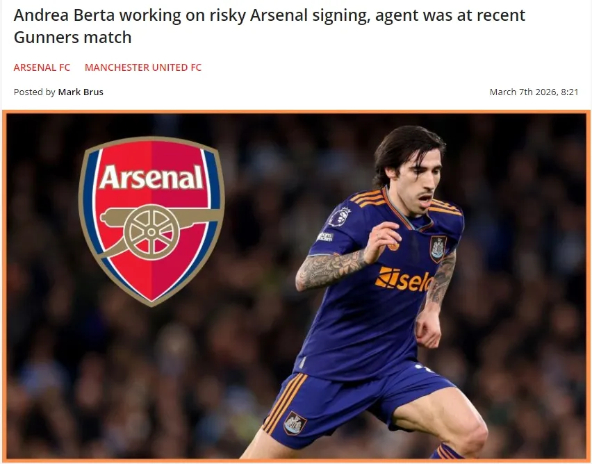 意媒：贝尔塔正为阿森纳运作托纳利！汉堡正寻求买断枪手中场！