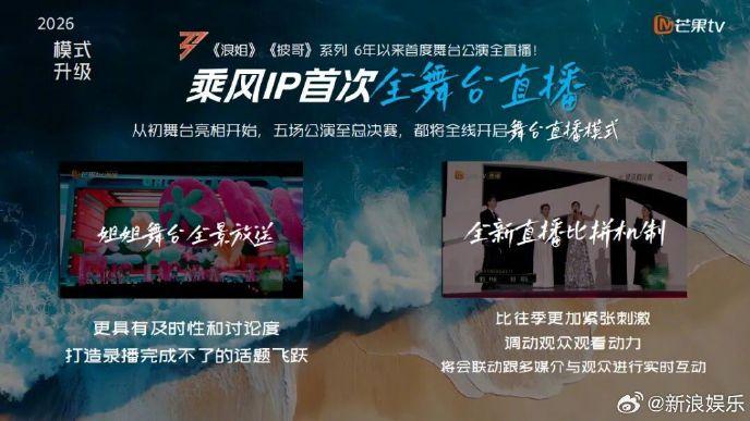《乘风 2026》初见面直播今晚 19: 00 准时开启