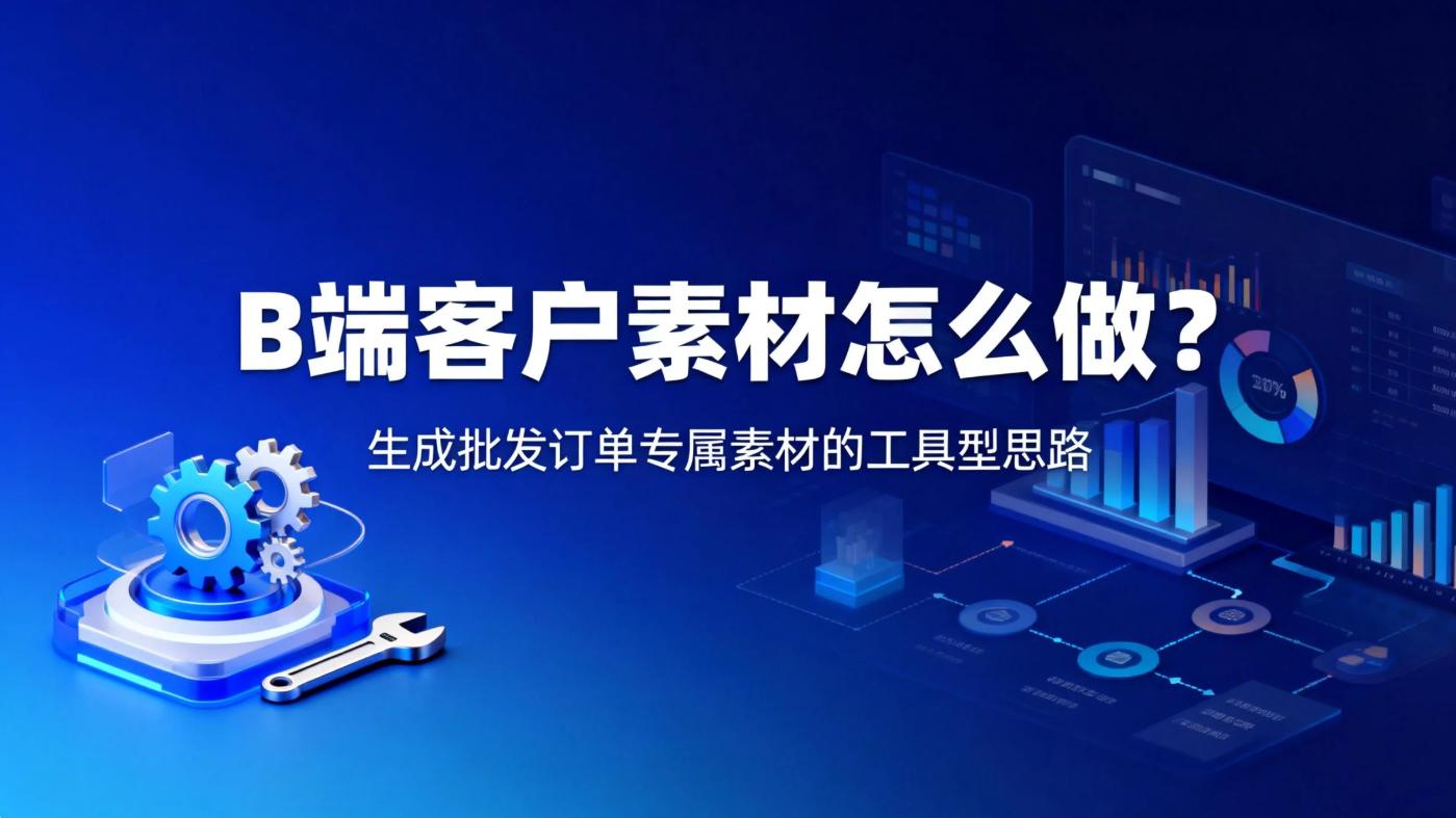 B端客户素材怎么做？生成批发订单专属素材的工具型思路