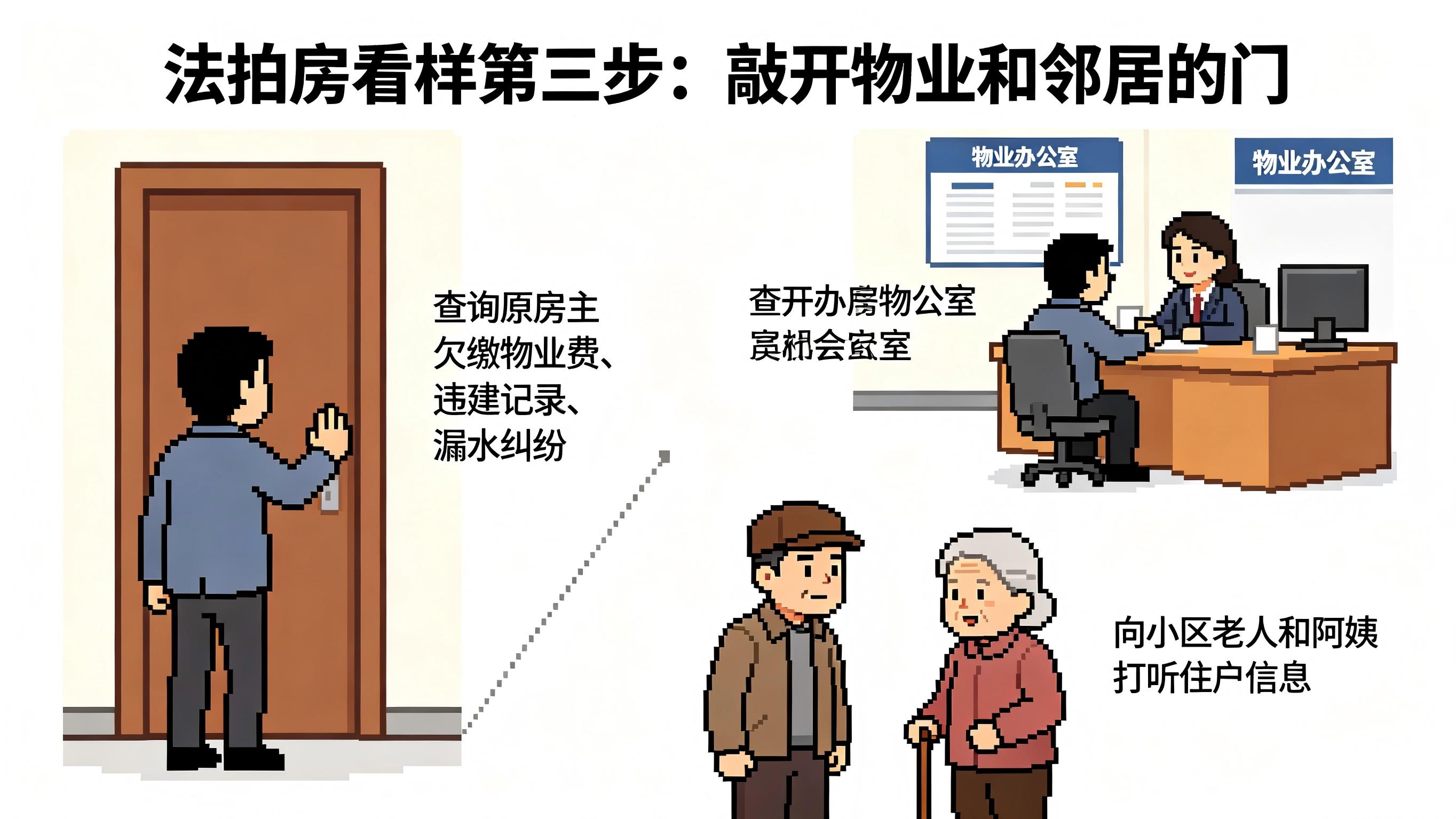 法拍房看样：不开门，也有办法摸底…