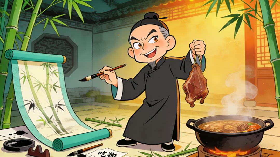 郑板桥“以画换狗”，盐商设局骗画