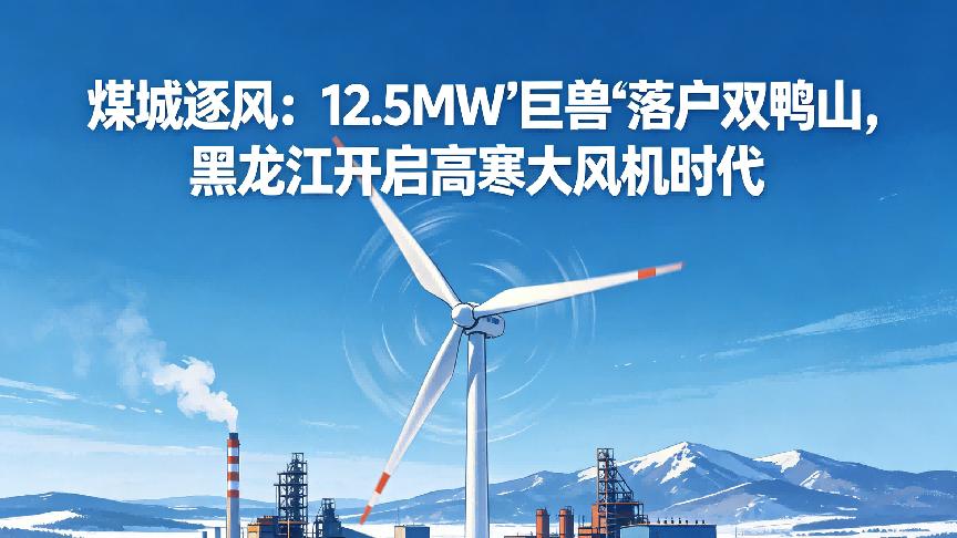 煤城逐风：12.5MW“巨兽”落户双鸭山，黑龙江开启高寒大风机时代
