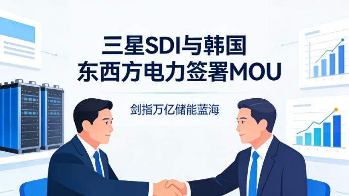 三星SDI与韩国东西方电力签署MOU，剑指万亿储能蓝海