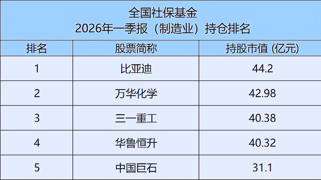 44亿持仓登顶！连国家队也看好比亚迪，就问你们服不服？