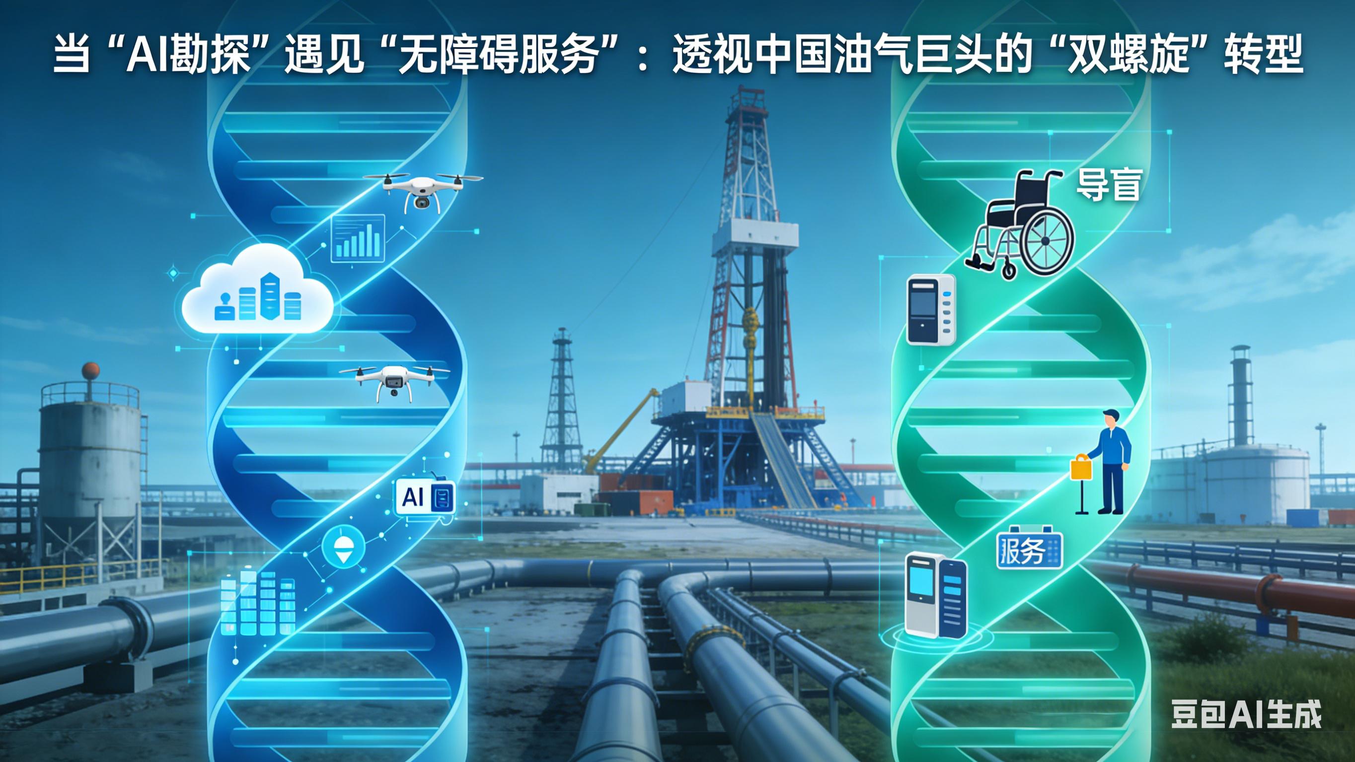 “AI勘探”遇见“无障碍服务”：透视中国油气巨头“双螺旋”转型