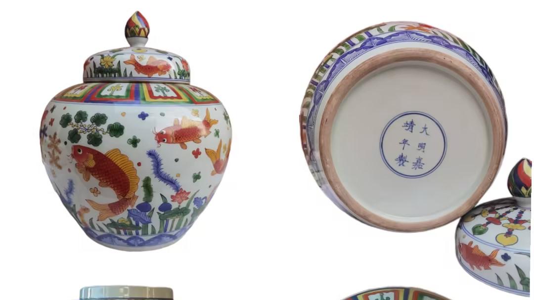 1031-嘉靖五彩鱼藻盖罐：超越器物的 “三重价值坐标系”