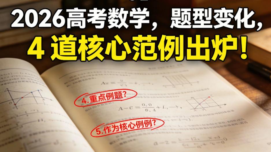 2026高考数学，题型变化，4 道核心范例出炉！