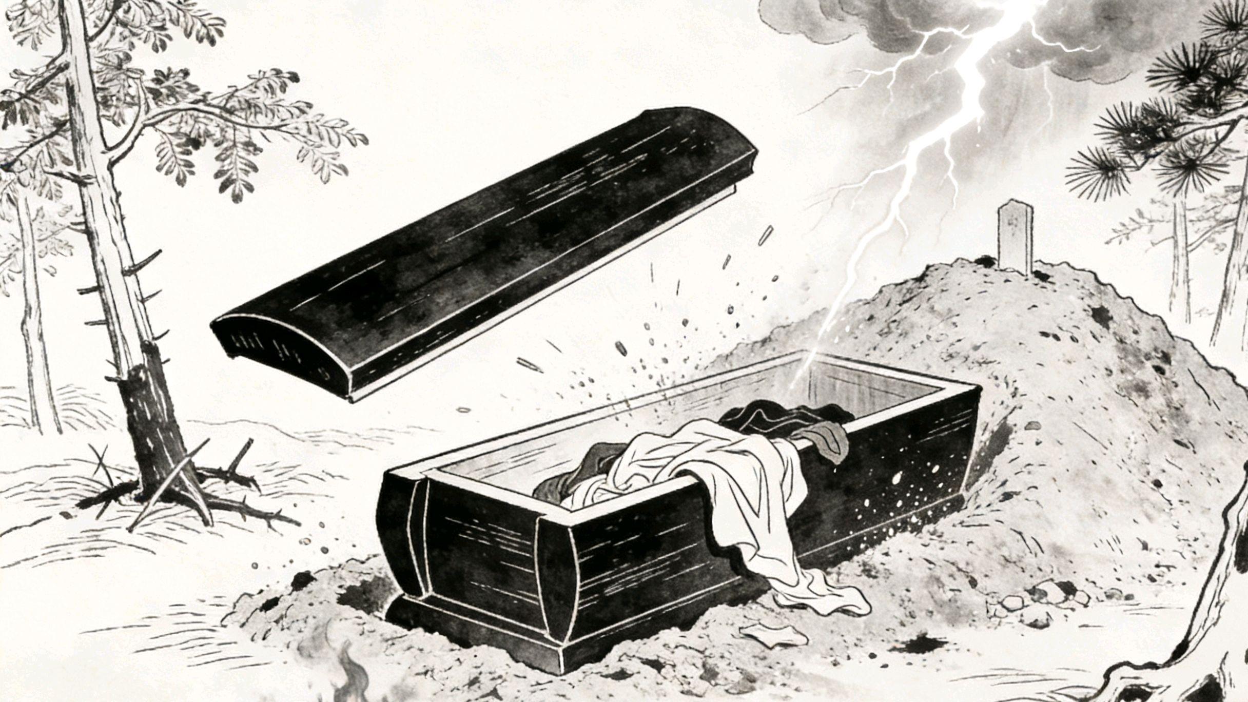 民间故事：财主强占他人坟，雷劈亲父棺，吼道：雷神不护歹毒人