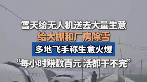 绝了！无人机除雪一小时数百元，科技让应急效率狂飙！
