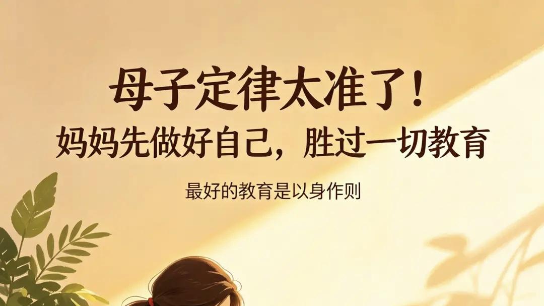 妈妈先活成一道光，孩子自然会追光而来