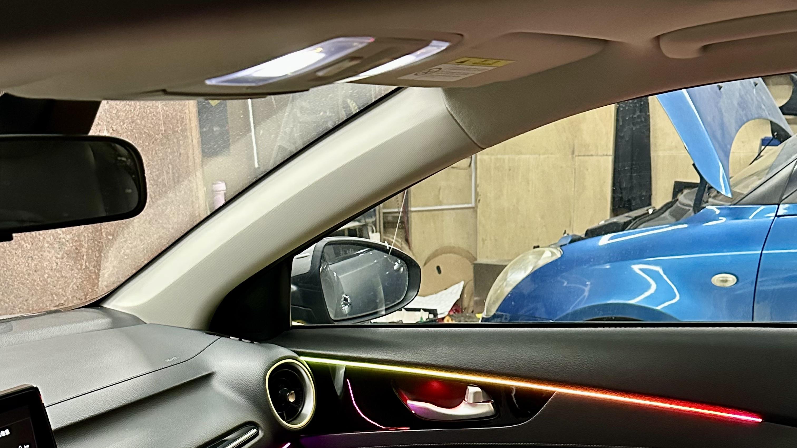 春夏秋冬气候调不同颜色【起亚k3】改装幻彩64色氛围灯