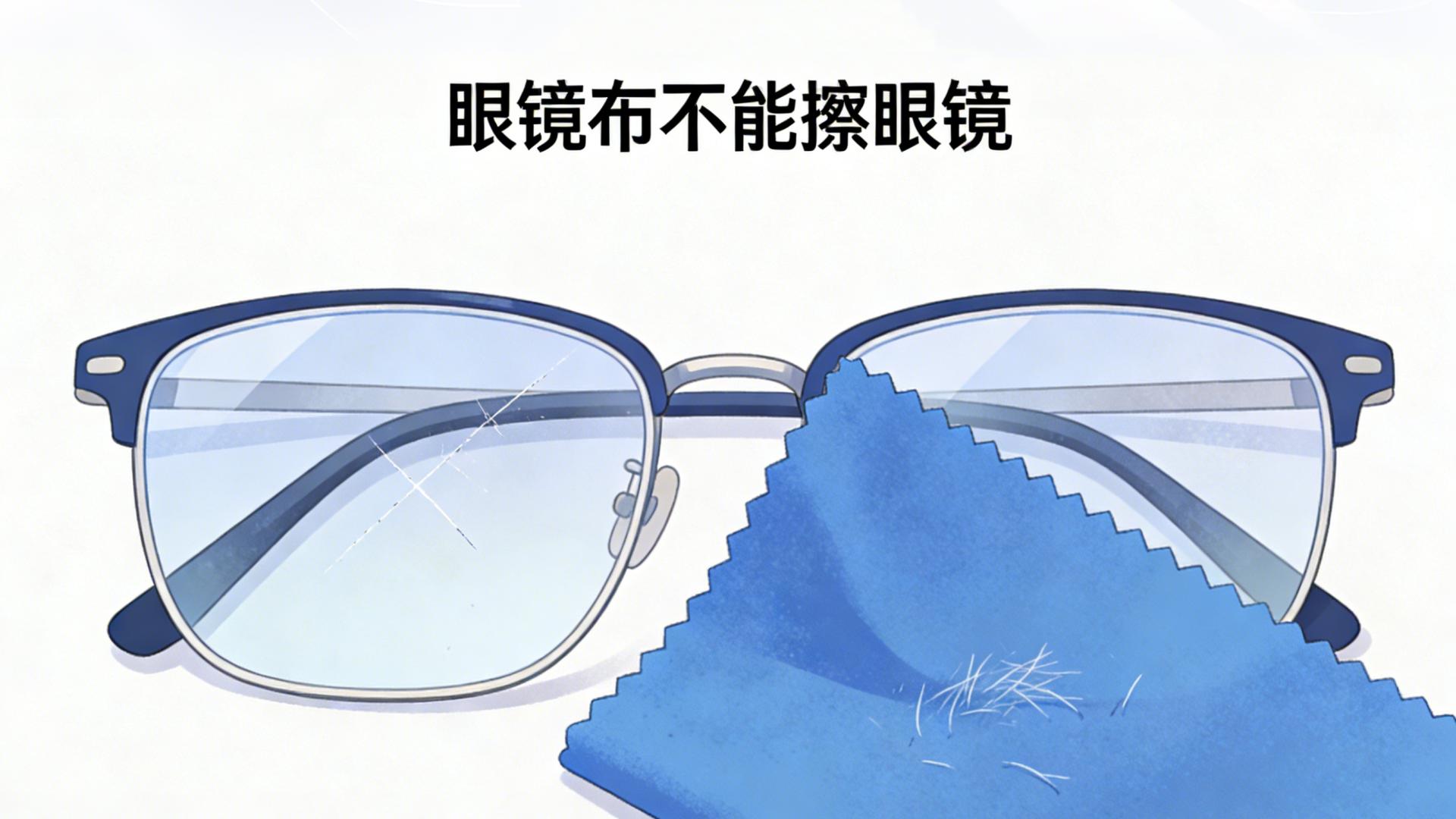 才知道眼镜布不是用来擦眼镜的，难怪镜片越擦越花！原来错得这么久