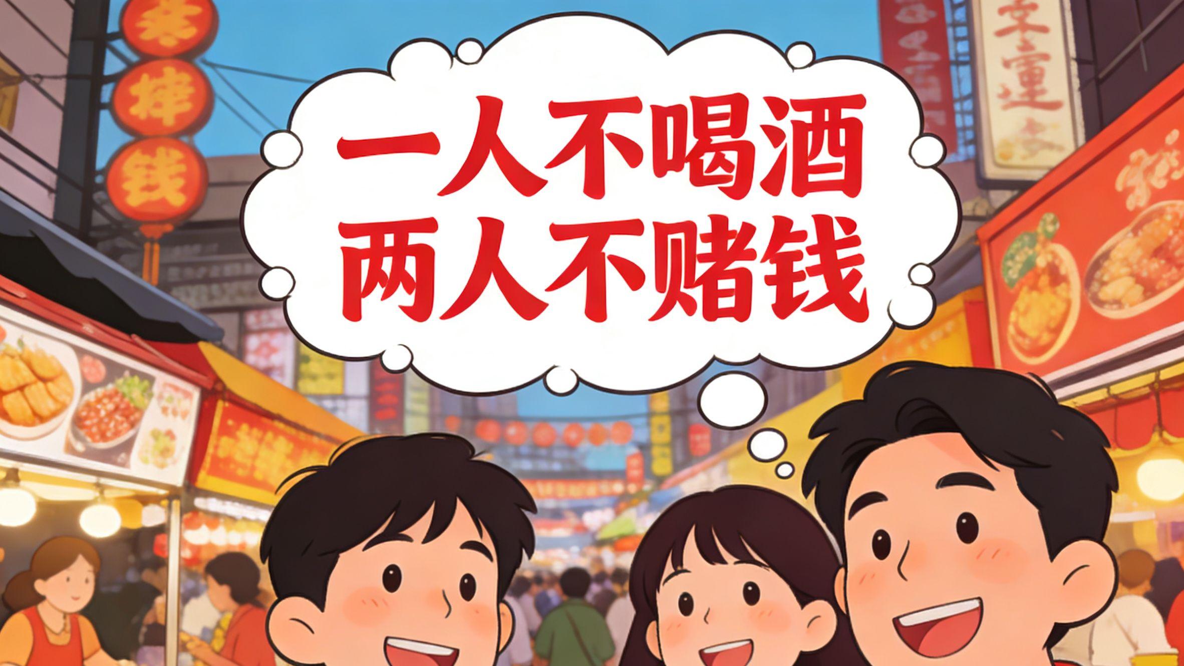 老话说得好：一人不喝酒，两人不赌钱