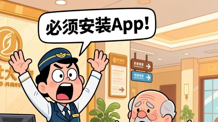 带老人小孩住酒店遭拒：必须下APP！这是来搞笑的？