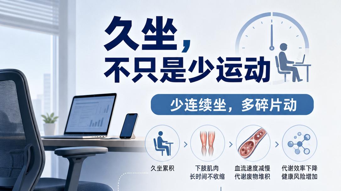 能量健康科普：每天运动无法抵消久坐带来的风险
